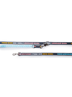 Praktyczna smycz przepinana NO I HEL!! John Dog z nadrukiem w stylu retro. Wyjątkowy design łączący kolory i napisy sprawia, że spacerowanie z psem staje się jeszcze przyjemniejsze.