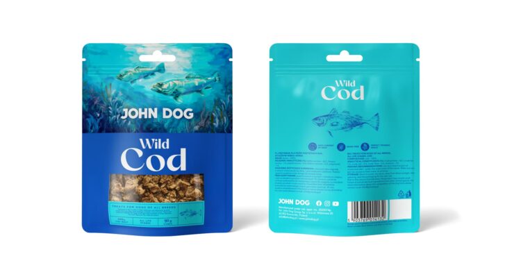 Przysmaki Wild dla psa, marka John Dog, kostki dorsz cod.