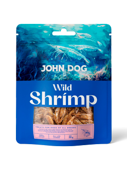 Przysmaki Wild dla psa, marka John Dog, krewetki shrimp.