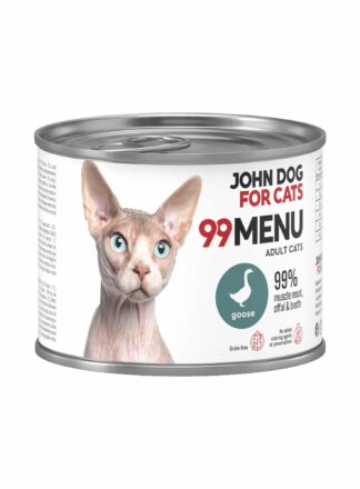 Puszka 200 g mokrej karmy dla kota 99 menu z gęsiną.