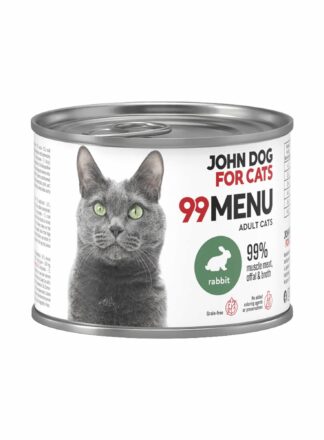 Puszka 200 g mokrej karmy dla kota 99 menu z królikiem.