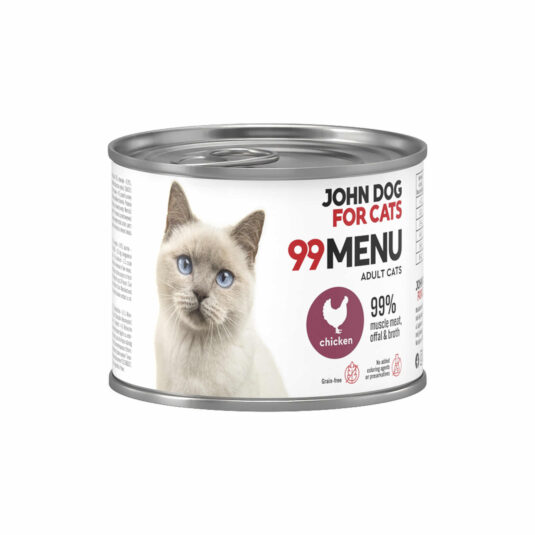 Puszka 200 g mokrej karmy dla kota 99 menu z kurczakiem.