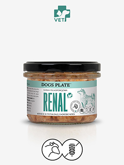 Dogs Plate karma mokra pełnoporcjowa Renal, wsparcie w przewlekłej chorobie nerek, 180 g, jagnięcina.