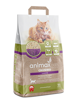 Animax Cats żwirek dla kota lawenda, drewniany kruszon zbrylający, 7 litrów/3,5 kg.