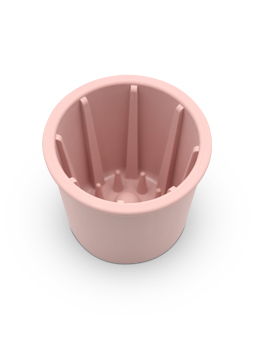 Fiboo snack Fibeek w kolorze różowym, pojemnik na karmę mokrą i suchą dla psa, produkt z tworzywa pochodzącego z recyklingu.