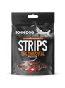 Przysmaki Soft dla psa, marka John Dog, strips swiss veal premium 95%.