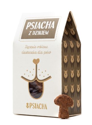Pieczone Ciasteczka dla psa Dzik z żurawiną Psiacha 100g