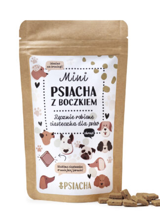 Pieczone Ciasteczka dla psa Boczek z wątróbką Mini Psiacha 80g