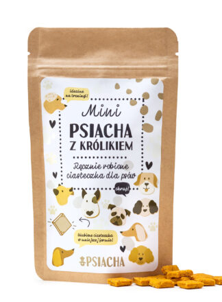 Pieczone ciasteczka dla psa Królik z batatem Mini Psiacha 80g
