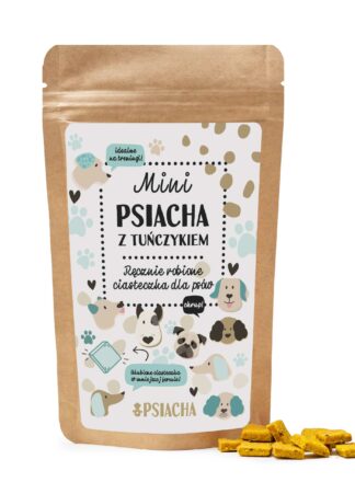 Pieczone Ciasteczka dla psa Tuńczyk z marchewką Mini Psiacha 80g