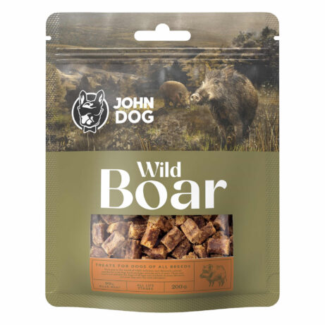 Przysmaki treningowe John Dog Wild. 99% mięsa dzika. Opakowanie 200g.