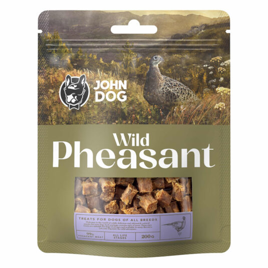 Przysmaki treningowe John Dog Wild. 99% mięsa bażanta. Opakowanie 200g.