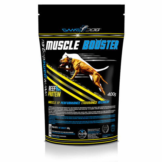 Odżywka białkowo-tłuszczowa dla psa Muscle Booster. Opakowanie 400 g. Suplement diety Game Dog.