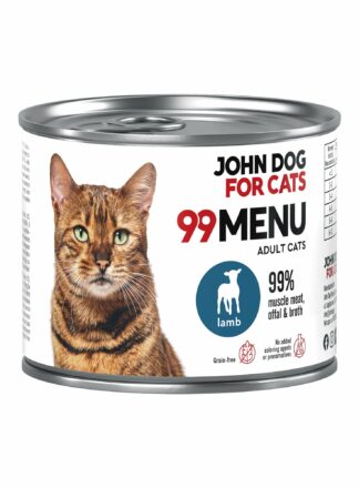 Mokra karma z jagnięciny dla kota, 99 menu, opakowanie 200 g.