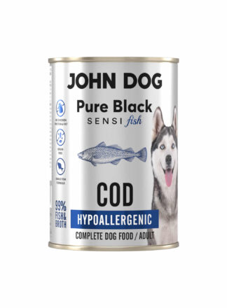 Puszka 400 g mokrej karmy dla psa Pure Black Sensi Fish z dorsza.