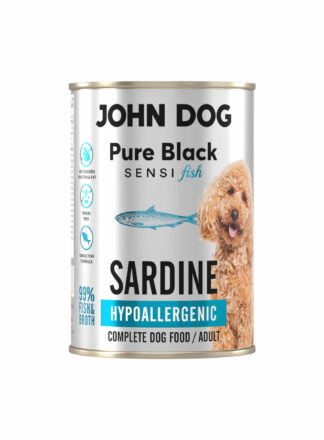 Puszka 400 g mokrej karmy dla psa Pure Black Sensi Fish z sardynek.