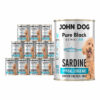 Zestaw dwunastu puszek mokrej karmy dla psa z sardynek, linia Pure Black Sensi Fish, pojemność 400 g.