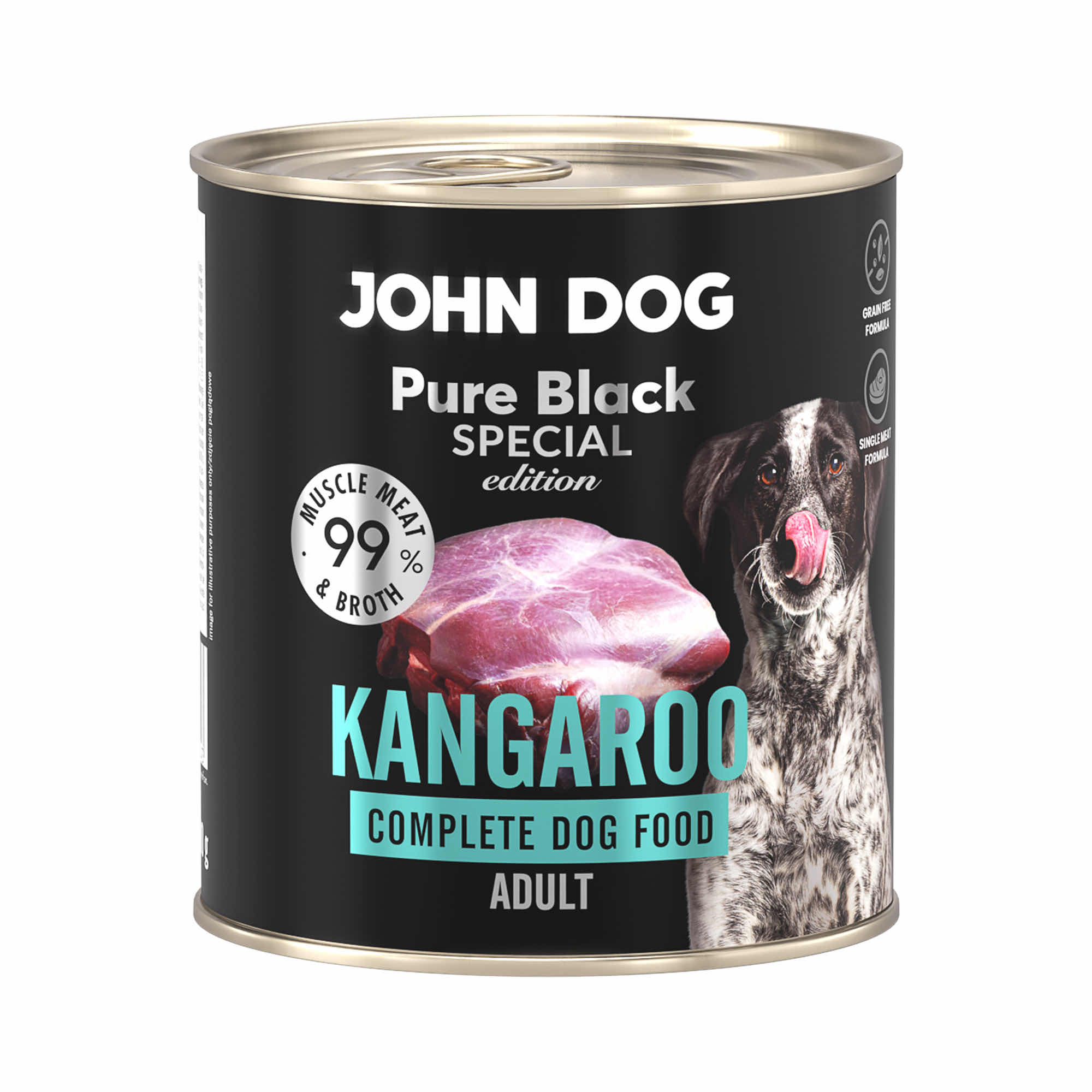 Pure Black Special Edition z kangura, mokra karma dla psa, puszka o pojemności 800 g.