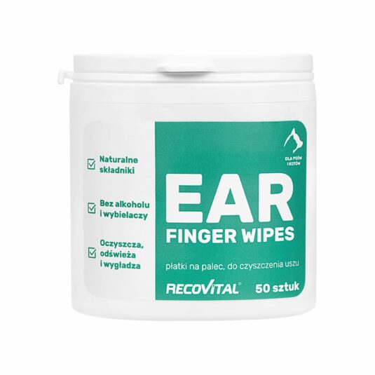 Płatki do uszu Recovital Ear Finger Wipes w opakowaniu 50 sztuk.