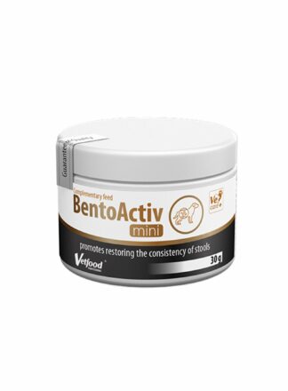 Suplement diety dla psa wspierający w trakcie biegunki BentoActiv mini w opakowaniu 30 g.