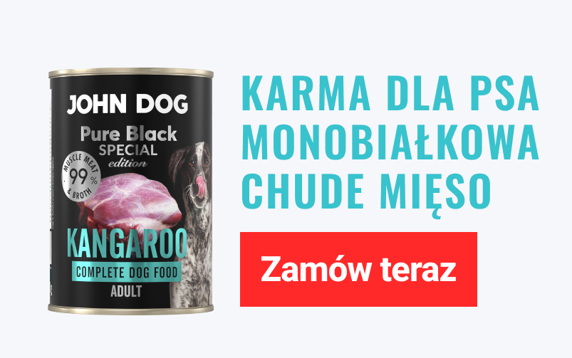 Monobiałkowa karma mokra dla psa Kangur Pure Black Special Edition