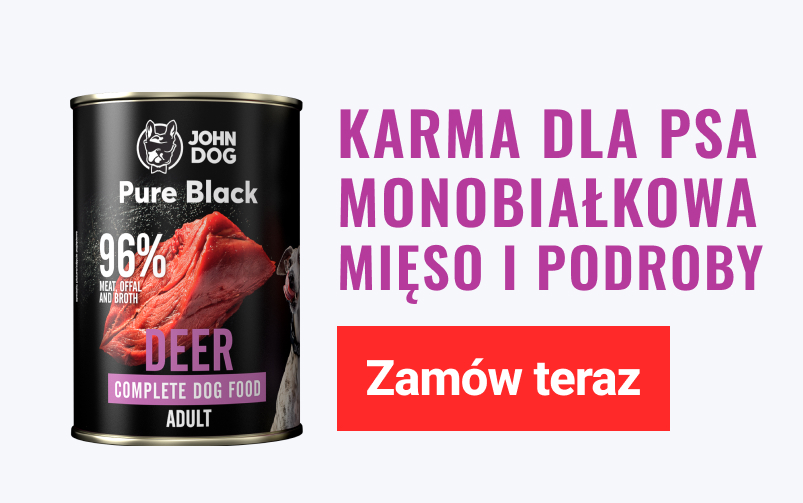 Monobiałkowa karma mokra dla psa Jeleń Pure Black