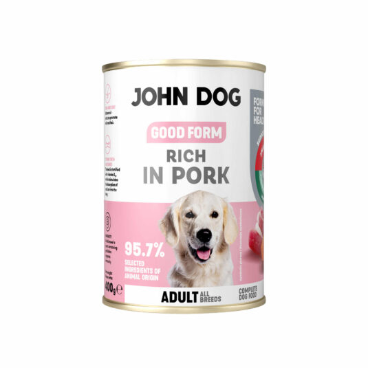 Mokra karma dla psa 400 g linia Good Form bogata w wieprzowinę.