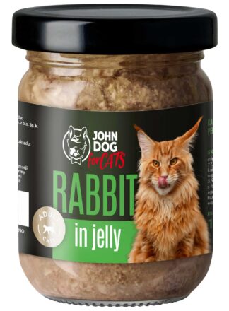 Karma mokra dla kota Królik Galaretka John Dog for Cats 6x100 g