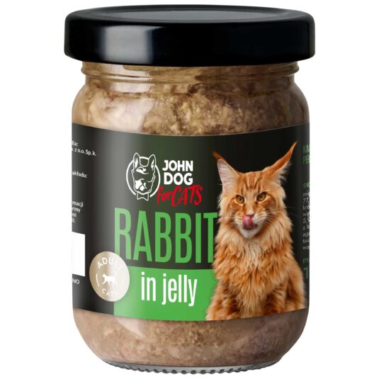 Karma mokra dla kota Królik Galaretka John Dog for Cats 6x100 g