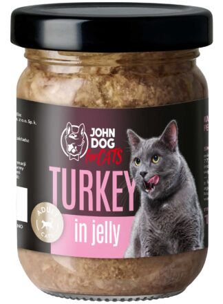 Karma mokra dla kota Indyk Galaretka John Dog for Cats 6x100 g