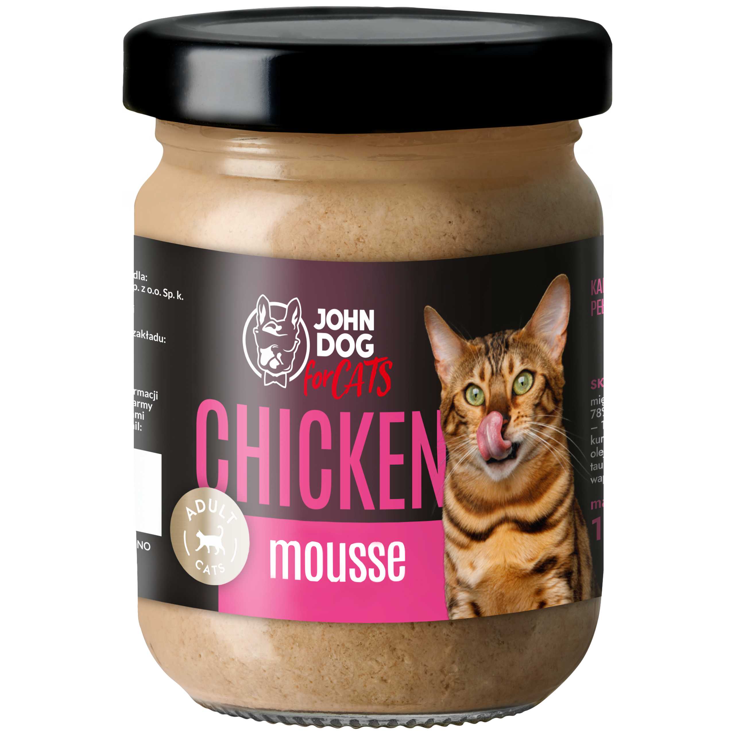 Karma mokra dla kota Kurczak Mus John Dog for Cats 6x100 g