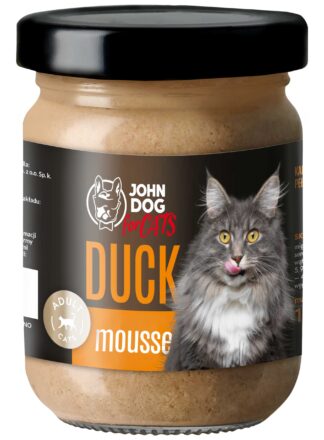 Karma mokra dla kota Kaczka Mus John Dog for Cats 6x100 g