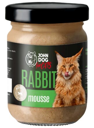 Karma mokra dla kota Królik Mus John Dog for Cats 6x100 g