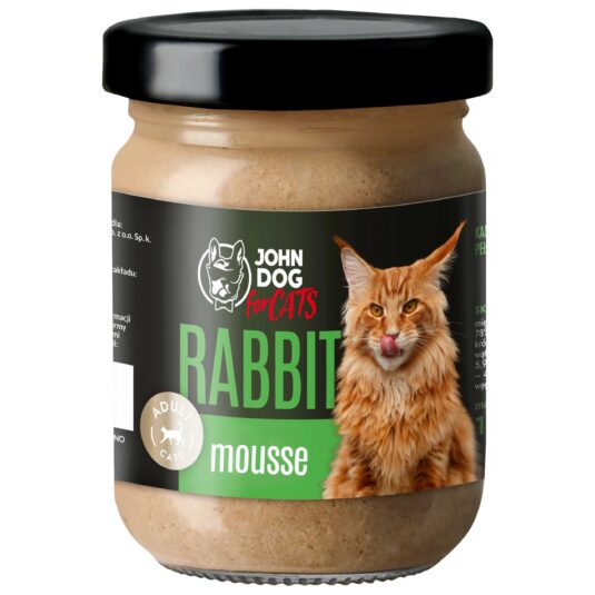 Karma mokra dla kota Królik Mus John Dog for Cats 6x100 g