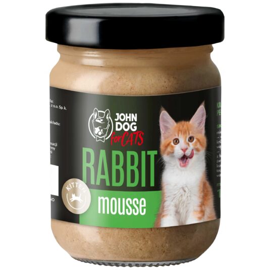 Karma mokra dla kociąt Królik Mus John Dog for Cats 6x100 g