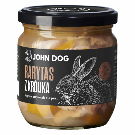 Przysmak pies rarytas premium krolik 380g John Dog