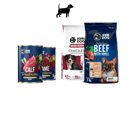 Suche i mokre karmy Berry Line i Good Form marki John Dog dla psa