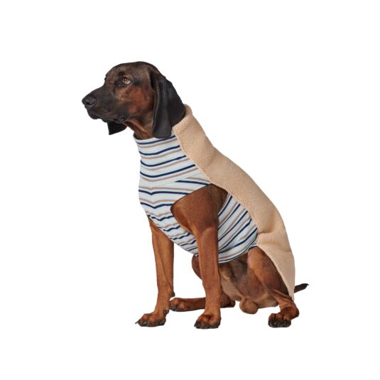 Outdoorowa beżowa bluza dla psa marki John Dog, w kolorze jasnego beżu, wykonana z materiału polarowego w stylu sherpa.