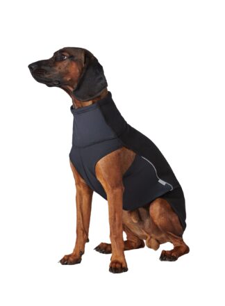 Bluza dla psa z czarnego polaru, model outdoor od marki John Dog.