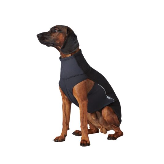 Bluza dla psa z czarnego polaru, model outdoor od marki John Dog.