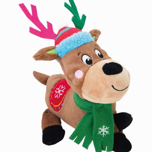 Świąteczna zabawka dla psa pluszowy renifer 28 cm