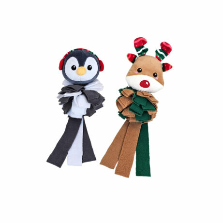 Świąteczna zabawka węchowa dla psa mix pingwin i renifer