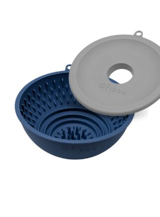 Dwustronna miska dla psa z funkcją maty do lizania 17 cm Flip Fiboowl z przykrywką