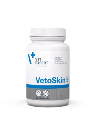 Suplement na skórę i sierść dla psów i kotów VetoSkin VET EXPERT 60 kaps.