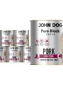 Zestaw 6 x 800 g mokrej karmy monobiałkowej dla psa John Dog Pure Black Sensi Pork Digestion.