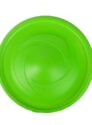 Dwustronny dysk latający w kolorze zielonym dla psa zdjęcie od przodu. Marka Flyber.