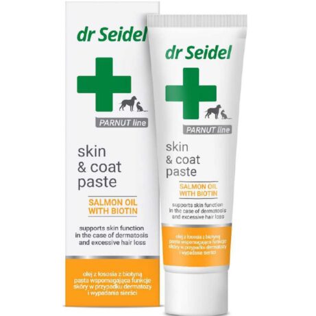 Pasta na skórę i sierść dla psa i kota Skin & coat paste dr Seidel 105 g