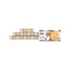 12 srebrnych puszek karmy dla kota John Dog for Cats Fillets 70 g z białymi etykietami. Na etykietach widoczny bury kot oraz napis na pomarańczowo-musztardowym tle „Chicken with shrimps 97% Meat & Shrimps & Broth”.