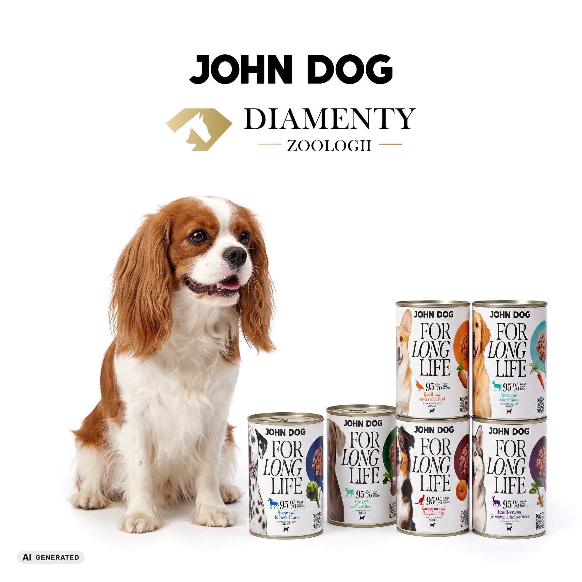 Karma mokra dla psa Sarna z bulwą topinamburu For Long Life John Dog - obrazek 2